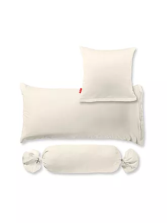 FLEURESSE | Satin-Kissenbezug "Royal Uni" 2-er 40x40cm (Anthrazit) | creme